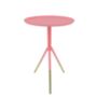 Pink Tripod Table With Copper Legs, thumbnail 2 of 2