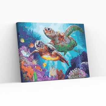Turtle Couple Paint By Numbers Painting Kit, 2 of 4