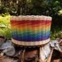 Rainbow Rattan Wicker Basket, thumbnail 2 of 6