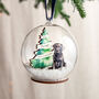 Personalised Dog And Christmas Tree Bauble, thumbnail 1 of 7