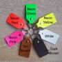 Your Child's Handwriting Engraved On A Leather Key Fob, thumbnail 4 of 7
