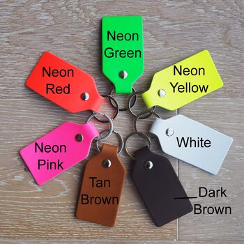 Your Child's Handwriting Engraved On A Leather Key Fob, 4 of 7
