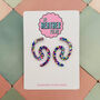 Squiggle Glitter Resin Earrings / Abstract Wavy Jewellery / Bold Colourful Jewellery / Dopamine Dressing Gift, thumbnail 5 of 12
