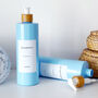 Refillable Blue Plastic Bottle With Minimalist Label, thumbnail 6 of 8