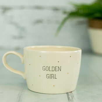 Golden Girl Gold Metallic Mug, 2 of 2