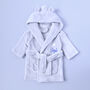 Personalised Grey Fleece Baby Hooded Dressing Gown, thumbnail 1 of 7