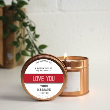 Personalised Valentines Candle, 2 of 3