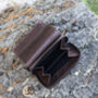 Women's Luxury Brown Leather Small Trifold Purse Rfid Protected Personsalised, thumbnail 7 of 8