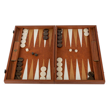 Manopoulos Crocodile Tote 19'x12' Backgammon Set, 10 of 10