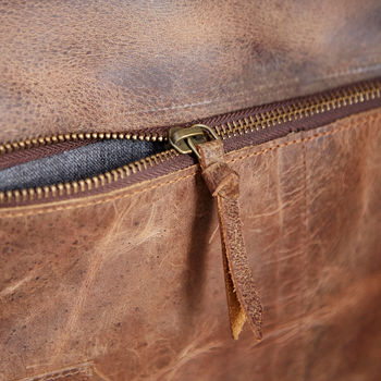 Personalised Buffalo Leather Large Laptop Bag, 7 of 11