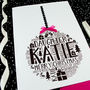Daughter Personalised Christmas Bauble Card, thumbnail 2 of 2