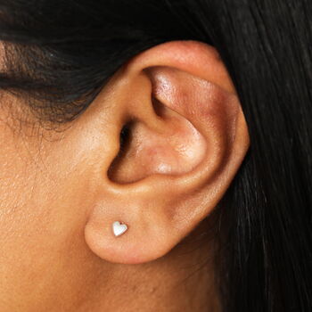 Sterling Silver Heart Piercing Earring, 3 of 3
