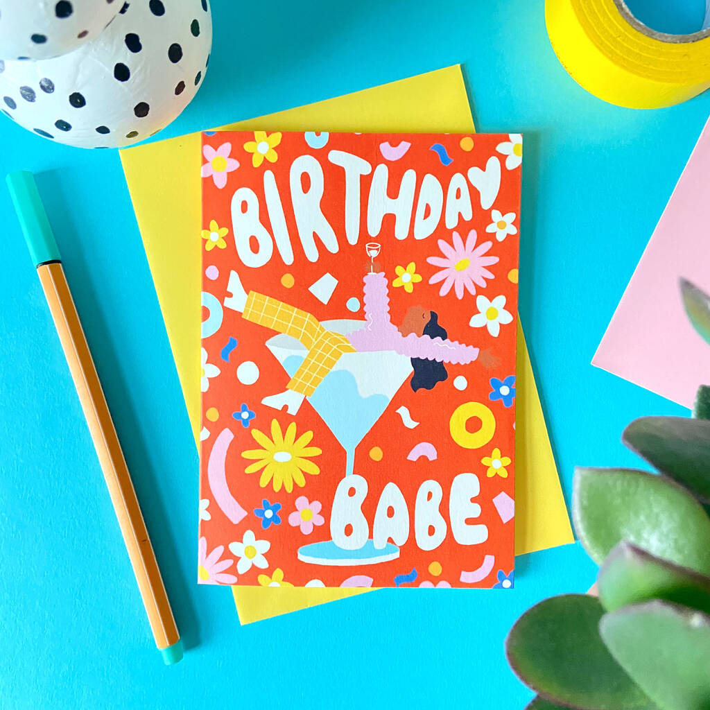 'Birthday Babe' Greetings Card, 1 of 5