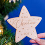 Baby's First Christmas Wooden Sign Photo Prop, thumbnail 1 of 5