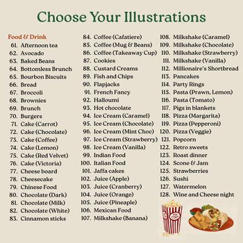 Personalised Favourite Things Illustration Print, 7 of 12