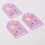 Lilac Fly With Me Gift Tags Three Pack, thumbnail 2 of 2