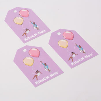 Lilac Fly With Me Gift Tags Three Pack, 2 of 2