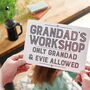Personalised Grandad Shed Father's Day Sign, thumbnail 1 of 7