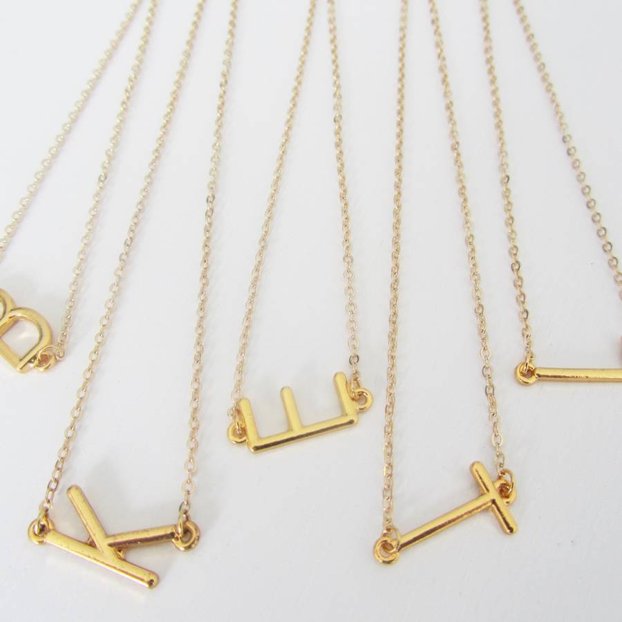 Monogram Letter Necklace By MADISON HONEY JEWELLERY