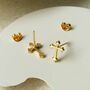 Sterling Silver Gothic Cross Stud Earrings, thumbnail 5 of 9