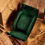 Personalised Vegan Leather Watch Case, Travel Watch Roll In Green, Brown Or Black, thumbnail 4 of 10