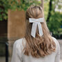 'Coco' Velvet And Pearl Bridal Hair Bow, thumbnail 1 of 4