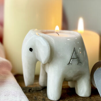 Mother's Day Personalised Marble Elephant Candle, 2 of 3