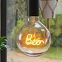Beer Text Light Bulb And Table Lamp, thumbnail 4 of 4