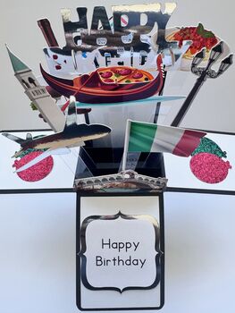 Venice Themed 3D Birthday Card, 3 of 7