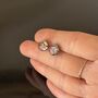 Pink Abstract Fused Glass Sterling Silver Stud Earrings, thumbnail 10 of 10