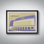 Hammersmith Apollo London Travel Poster Art Print, thumbnail 1 of 6