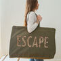 Oversized Tote Bag. Escape Bag. Large Canvas Shopper, thumbnail 5 of 5
