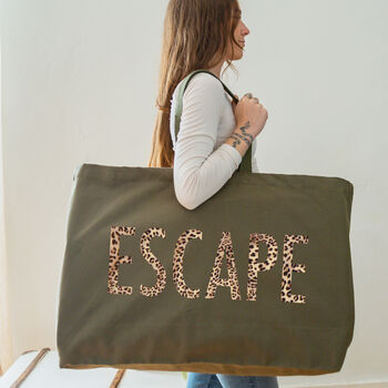 Oversized Tote Bag. Escape Bag. Large Canvas Shopper, 5 of 5