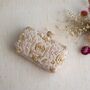 Asha Nude Pink Rose Clasp Clutch, thumbnail 1 of 4