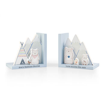 Personalised Kids Bear Camp Bookends, 6 of 6
