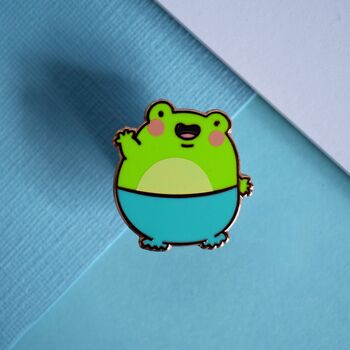 Cute Frog Enamel Pin, 3 of 4