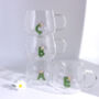 G Decor Handmade Monogram Glass Florist Personalised Alphabet Letters 3D Tea And Coffee Mugs – A To Z, thumbnail 1 of 4