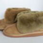 Genuine Sheepskin Slippers With Zipper Camel, thumbnail 7 of 9