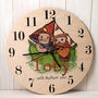 Personalised Owl And Pussy Cat Clock, thumbnail 2 of 2
