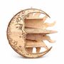 Sun And Moon Hand Carved Wooden Shelf, thumbnail 2 of 3