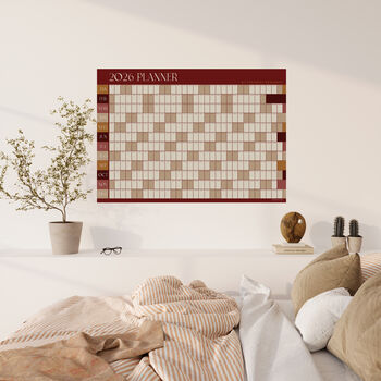 2025 Wall Planner A2 Calendar Organiser In Burgundy, 7 of 7