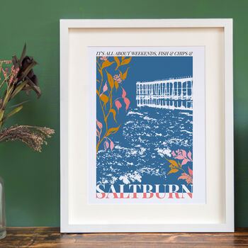 Saltburn Print Teal Blue Base, 4 of 4