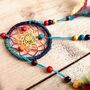 Hemp Rainbow Mini Dream Catcher With Feathers, thumbnail 4 of 5