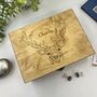 Personalised Wooden Stag Cufflink And Watch Box, thumbnail 6 of 9