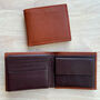 Men's Tan Leather Wallet With Rfid Protection, thumbnail 1 of 3