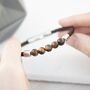 Personalised Mens Woven Tiger's Eye Bracelet, thumbnail 2 of 7