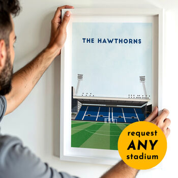 Contemporary Football Stadium Print Gift, Framed Or Unframed, 2 of 12