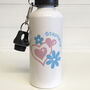 Personalised Heart And Flower Water Bottle, thumbnail 1 of 5