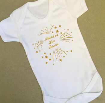 Personalised My First Diwali Babygrow, 3 of 6