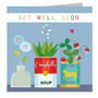 Get Well Soon Flowers Card, thumbnail 2 of 4